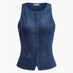 Zara Blue Denim Vest